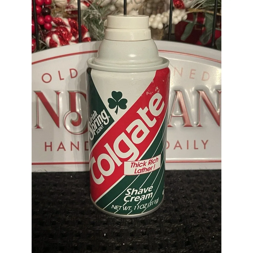 Vintage Colgate Irish Spring Scent Shaving Cream, 11oz., New Old Stock‎